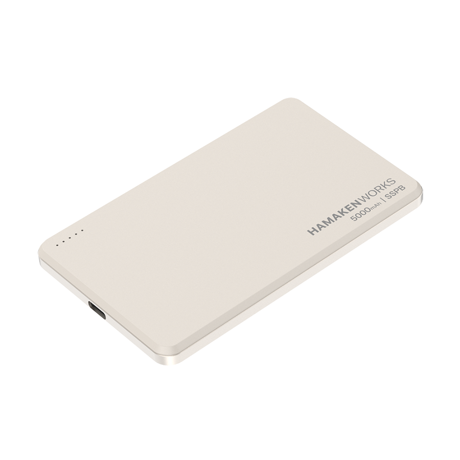 SSPB(準固体電池モバイルバッテリー) 5,000mAh  シャンパンゴールド