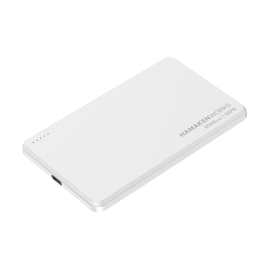 SSPB(準固体電池モバイルバッテリー) 5,000mAh  ホワイト