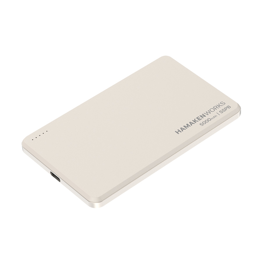 SSPB(準固体電池モバイルバッテリー) 5,000mAh  シャンパンゴールド