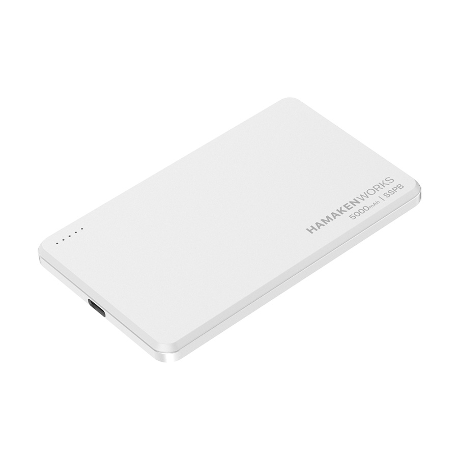 SSPB(準固体電池モバイルバッテリー) 5,000mAh  ホワイト